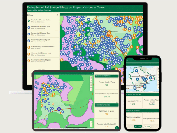 Rail station effects on property values
