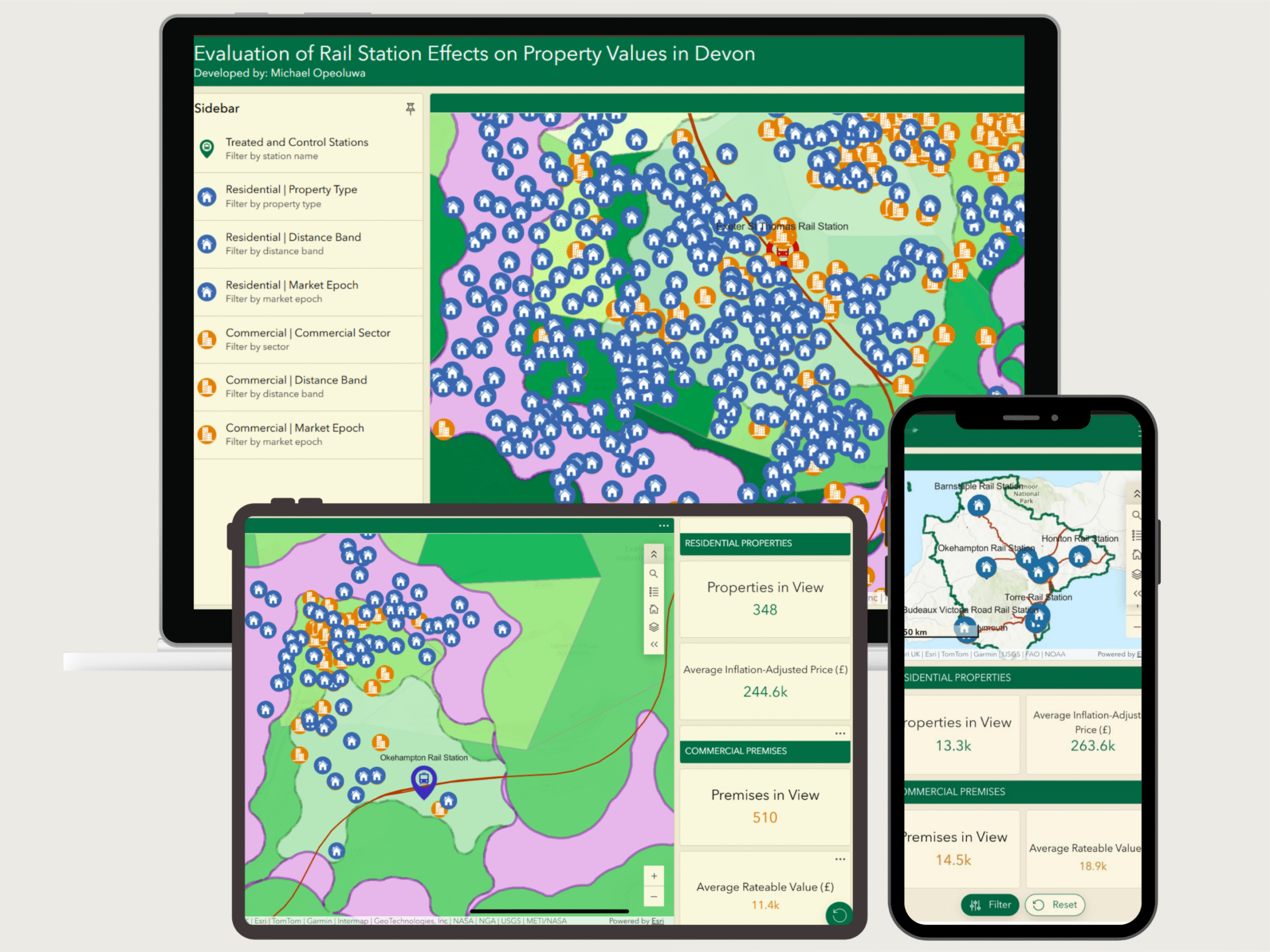 Rail station effects on property values